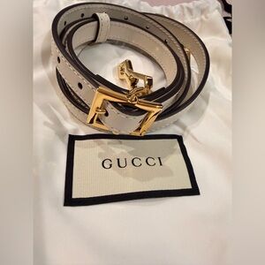 New Gucci Leather Adjustable Strap with Dustbag